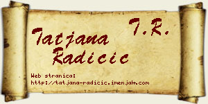 Tatjana Radičić vizit kartica